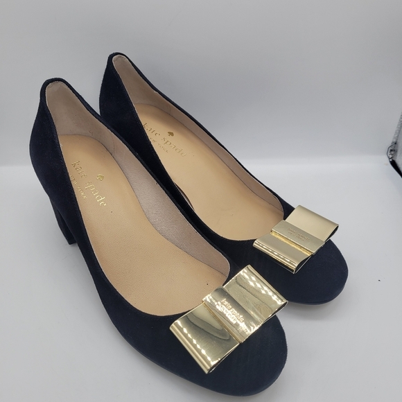 kate spade Shoes - Kate Spade New York Womens Classic Pump Wedge Heels Shoes Black Suede 5M